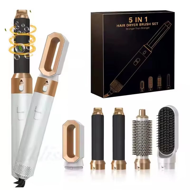 Professional Air Hair Styler 5 in 1 Hair Dryer Hair Curling Straightening Hair Drying 1000W Hot Air Brushes
