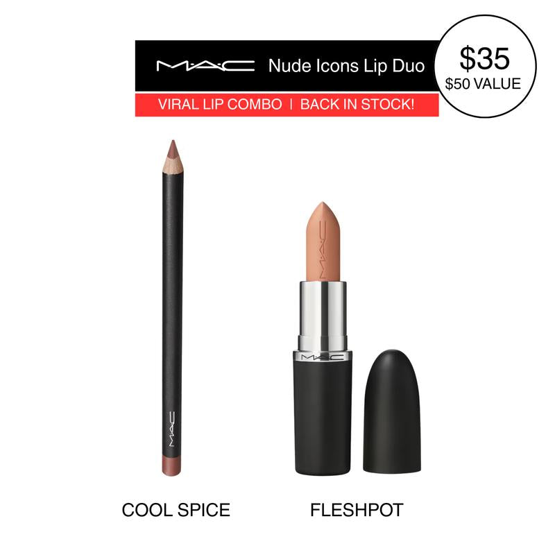 MAC Nude Icons Lip Duo - Lip Pencil + M·A·Cximal Sleek Satin Lipstick